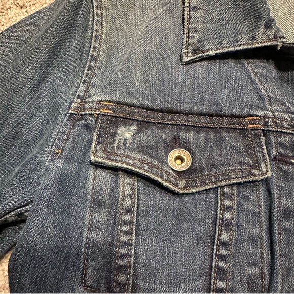Crop denim jean jacket // Denim Factory women size S - Picture 5 of 9